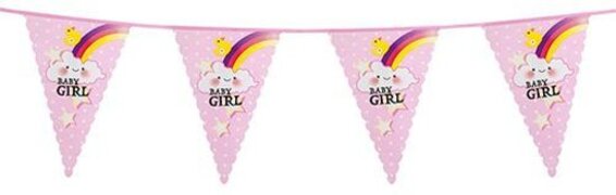 Partywinkel Vlaglijn Baby Girl PE 6 mtr.