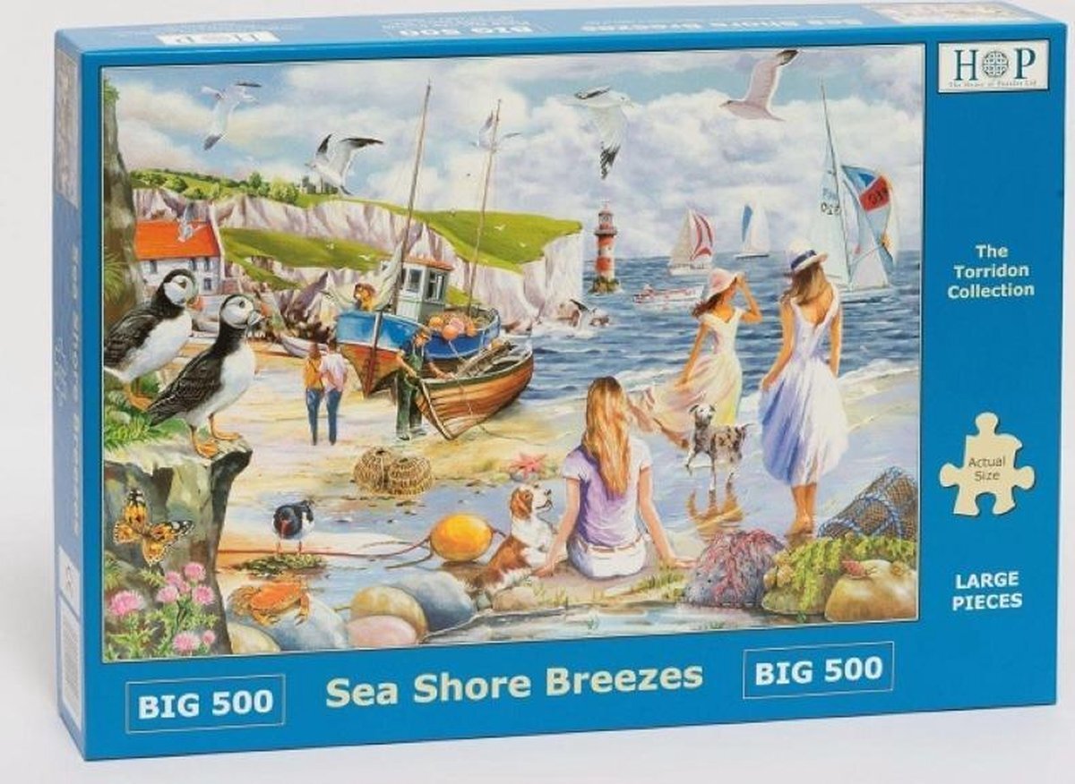 House Of Puzzles Legpuzzel - XL 500 Grote Stukken - Sea Shore Breezes - House Of Puzzels