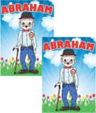 Bellatio Decorations 2x Mega Posters / Deurposter Abraham 50 Jaar - 59 x 84 cm - Verjaardag Versiering