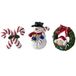 Mopec Magneet en Pit and Pita kroonring, sneeuwpop en wandelstok, kunsthars, wit, 3 x 7 x 30 cm, 12 stuks