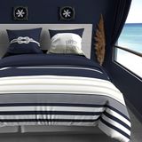 Soleil d'Ocre Dekbedovertrekset 240 x 220 cm Katoen Blauw