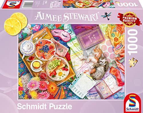 Schmidt Spiele 57583 Aimee Stewart, opengetafeld zondagontbijt, 1000 stukjes puzzel, normaal
