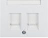 Hager 11827009 BER CENPL 2V POL SCHUIF TEKST Wit Mat Schroeven Indoor en Outdoor
