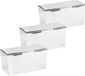 Santex boîte cadeau/boîte de bonbons - 12 x 6 cm - Remerciement mariage - 50 pièces - argent
