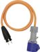 Brennenstuhl Câble adaptateur de camping avec fiche de terre et coupleur CEE avec indicateur de tension LED (câble de 1,5 m en orange, H07RN-F 3G2,5, 230 V/16 A, utilisation permanente en extérieur IP44, fabriqué en Allemagne)