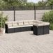Maison Exclusive - Salon de jardin, 9 pièces, avec coussins, noir, en polyrotin