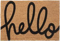 Merkloos Relaxdays Deurmat Kokos - Hello Opdruk - 40x60 cm