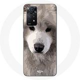 Maniacase Hoesje Redmi Note 11 Pro 5G Samojeed grijs hondenras