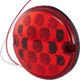 HELLA VALUEFIT Feu antibrouillard arrière - LED - 24/12V - Encastrement - Couleur de la lentille : Rouge - Câble : 260mm - Connecteur : extrémités de câble ouvertes - Arrière