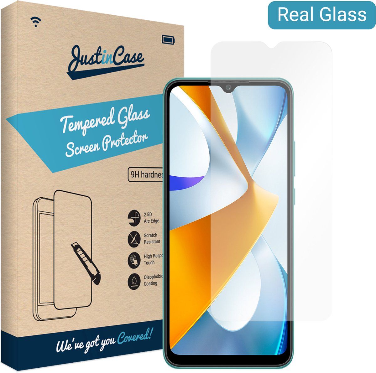 Just in Case Gehard Glas Screenprotector Poco C40 - Clear