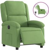 vidaXL Fauteuil Électrique Réglable Velours Vert Clair