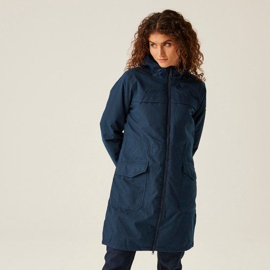 Regatta Romine II Dames Regenjas Waterdicht Ademend Lichtgewicht Blauw Polyester