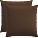 vidaXL - Kussensloop - 2 stuks - HEERLEN - Bruin - 65 x 65 cm - Katoensatijn