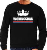 Bellatio Decorations Woningsdag Koningsdag sweater / trui zwart voor heren L