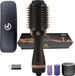 AG Store AG110 Luxe Brosse soufflante 3-en-1 - Or - Brosses soufflantes en céramique - Sac de voyage, rouleaux et pinces inclus
