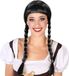 Atosa Verkleedpruik Dames Hannah - Zwart - Met lange vlechtjes - lang haar - Duits - Oktoberfest