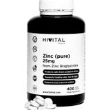HIVITAL Zink 25 mg | 400 comprimés végétaliens