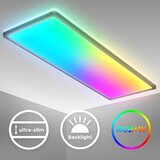 B.K.Licht - RGB LED Plafonniére - zwart - dimbaar - met indirecte licht - met afstandsbediening - l: 58cm