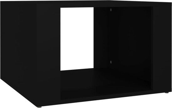 vidaXL Nachtkastje 57x55x36 cm bewerkt hout zwart