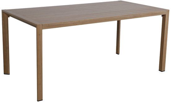 Garden Impressions Felini tuintafel aluminium - 160x84 cm - light teak look