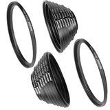 Neewer Set van 18 metalen adapterringen voor camerafilter, 9 step-up ringen + 9 neerlaatbare ringen, compatibel met Canon, Nikon, Sony, Olympus digitale spiegelreflexcamera