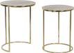 DKD Home Decor Set van 2 tafels Gouden Metaal Aluminium 46 x 46 x 58 cm