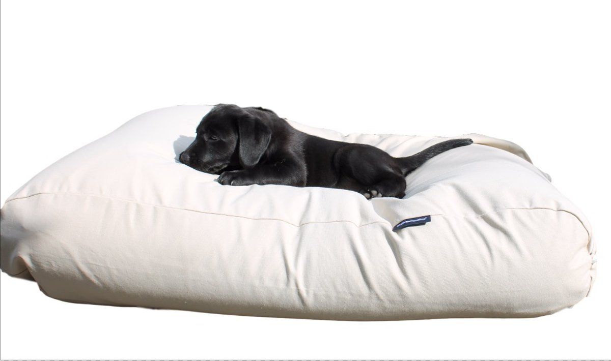 Dog's Companion Hondenkussen Canvas Katoen - L - 115 x 85 cm - White Sand