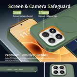 Selected by GSMpunt.nl Hoesje voor Xiaomi 17 – Hybrid Back Cover - Compatible met MagSafe – Schokabsorberend TPU & Hard PC – Matte Semi Transparante Beschermhoes Groen