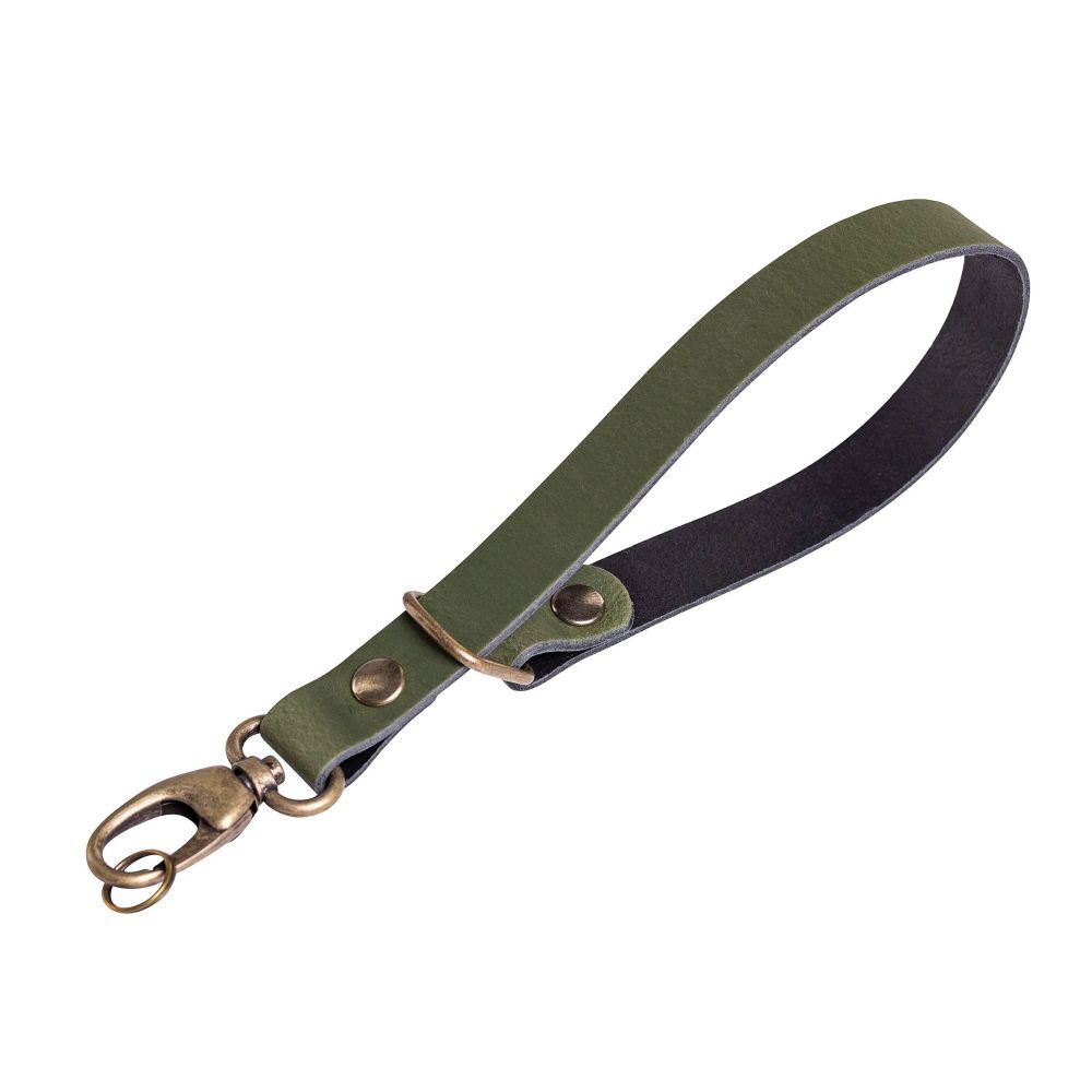 The Hantler Wrist Strap - Army Green / Brass