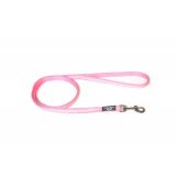 JULIUS-K9 IDC Sangle tubulaire, laisse avec sangle réfléchissante avec poignée chiens, nylon, ruban, 14mm x 1m, rose