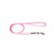 JULIUS-K9 IDC Sangle tubulaire, laisse avec sangle réfléchissante avec poignée chiens, nylon, ruban, 14mm x 1m, rose