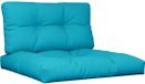 VidaXL Palletkussens 2 st stof turquoise