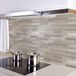 CREARREDA Spatbescherming voor de keuken, 260 x 60 cm, 100% Made in Italy met niet-giftige inkt, vuurvast en waterbestendig, eenvoudig te gebruiken