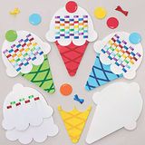 Baker Ross FC795 Regenboog Ijsje Weefpakketten - Pak van 6, Knutselen voor Kinderen en Naaien voor Beginners