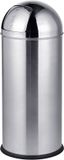 Relaxdays Prullenbak - met push deksel - 70 liter - rvs - Zilver
