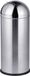 Relaxdays Prullenbak - met push deksel - 70 liter - rvs - Zilver