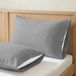 ECOMMERC3 Kussensloop, 45 x 100 cm, verpakking 2, 100% katoen, zilvergrijs