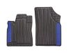 CarFashion 266920 Silverstone, all-weather mat CD2, matten voorzijde 2-delig, TPE-rubbermat zwart, gekleurd inzetstuk in Aruba blauw, automatten, set zonder mathouder