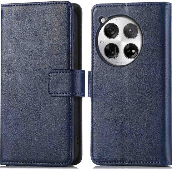 iMoshion Hoesje OnePlus 12 - Book Case - Donkerblauw - Met Pasjeshouder