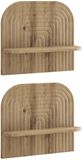 vidaXL Wandplank 2 st Artisanaal eiken 41 x 13,5 x 37,5 cm