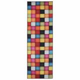 vidaXL - Tapis de couloir - LESAKA - Coloré - 100 x 450 cm