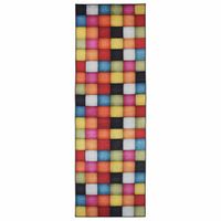 vidaXL - Tapis de couloir - LESAKA - Coloré - 100 x 450 cm
