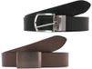 JACK & JONES Jj Rebel Luis Leather Riem Bruin, Zwart 105 cm Mannen