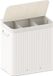 Organess Panier à linge 3 compartiments - Trieur de linge - Panier à linge avec couvercle - 150L - Bambou blanc