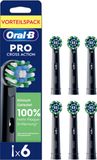 Oral-B Pro CrossAction Opsteekborstels, originele tandenborstelopzetstuk voor Oral-B elektrische tandenborstel, superieure tandreiniging, reserveborstels met innovatieve X-vormige borstels, zwart, 6