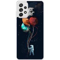 Cosmonaute aux ballons Verstevigd hoesje met sublimatie bedrukking, compatibel met Samsung Galaxy A52