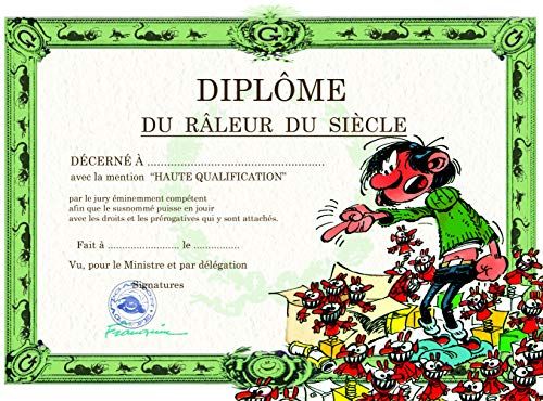 Gaston Lagaffe Double Card with Envelope Diplom van Siècle - Rasp