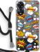Case Company® - Oppo A78 5G Case with Cord - Pow Smack - Black Cord - All-Around Protection