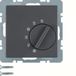Hager Thermostaat Q.1/Q.3 Switch Cap Central antraciet