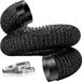 PromoHome Tuyau d'évacuation Ø 100 mm, 3 m Flexible PVC-Aluminium Tuyau pour Sèche-linge, Hotte, Système de Ventilation - Noir